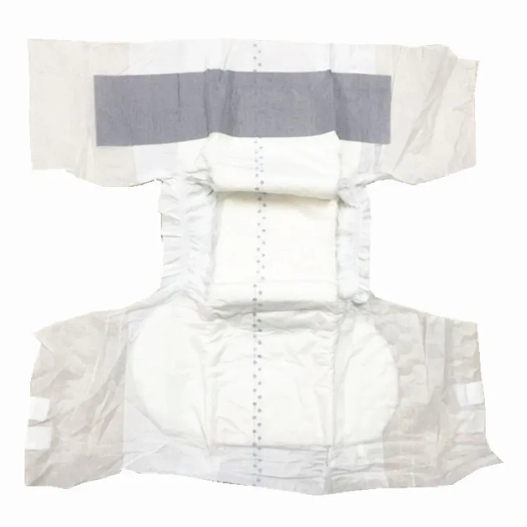 Blue ADL Adult Diapers with Elastic Waistband Magic Tapes From China
