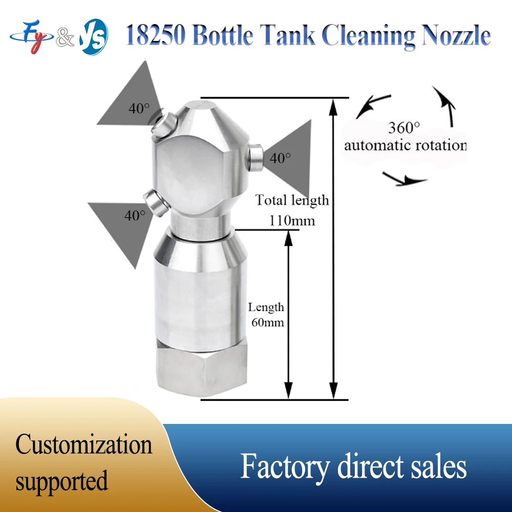 High Quality Tank Rotating Washing Nozzle, Barrels/Food Vats/Chemical Tanks/Processing Vessels Cleaning Nozzle