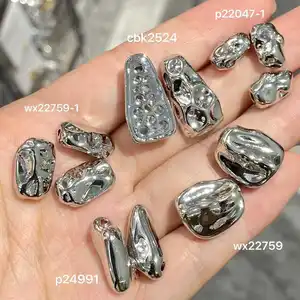 Gold Colored Stainless Steel and Zinc Alloy Beads for DIY Jewelry Loose Beads Material