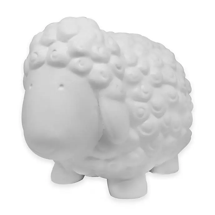 White Bisque Diy Painted Ceramic Animal Sheep Fgurine - Buy Ceramic ...