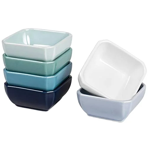 Delling 3 Oz Ceramic Dip Dipping Bowls Set Soy Sauce Bowl Cups for Sushi Tomato Sauce Dish Bowl