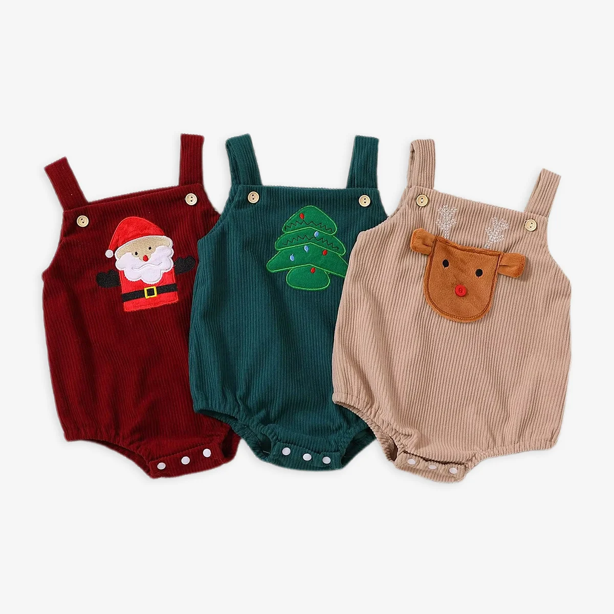 Newborn Baby Girl Christmas Sweater Romper - Santa Baby Bow Embroidery Knit Jumpsuit | My First Christmas Outfit