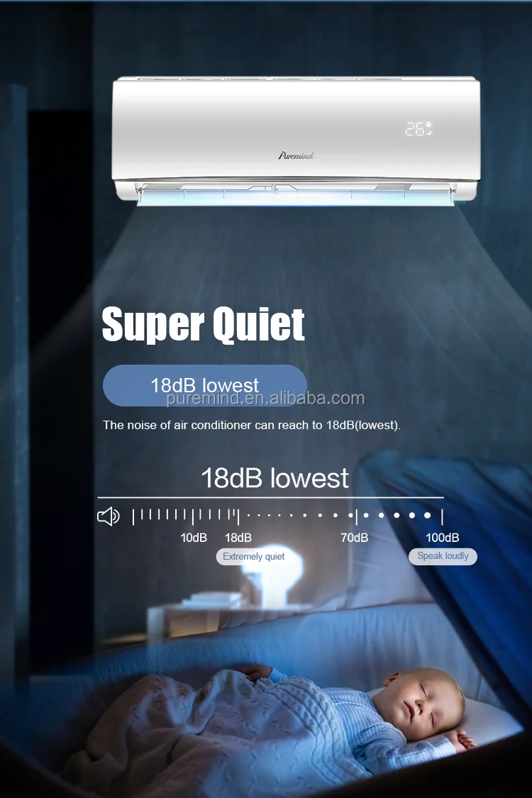 Puremind R410a Inverter Cooling Only Residential Type Air Conditioner Home Use Split Air