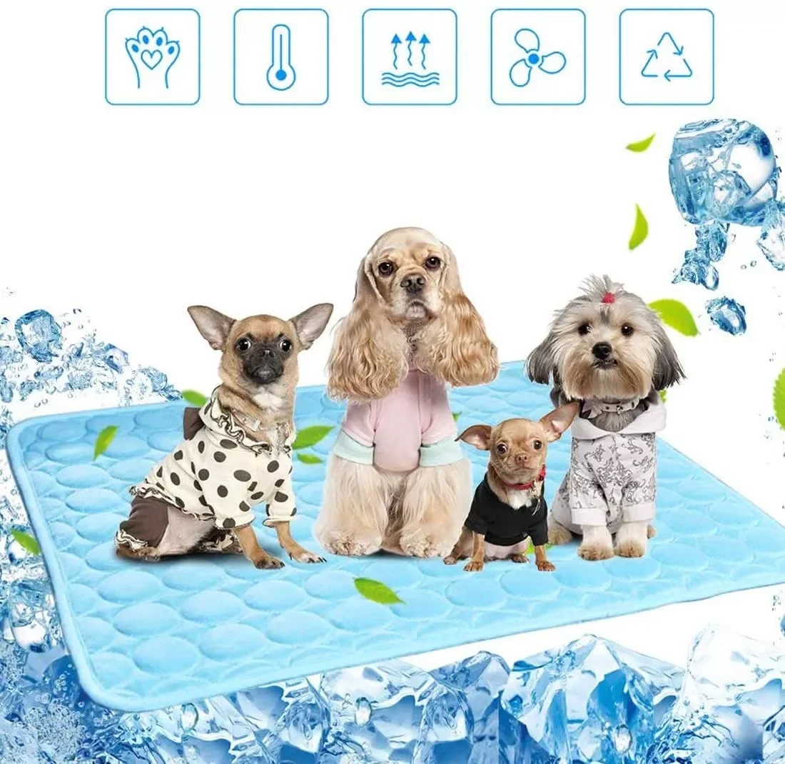 Cooling Elevated Bed Portable Raised Pet Cot Blanket Dog Cooling Mat
