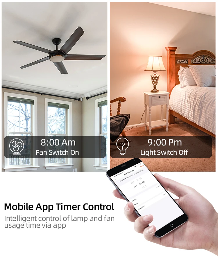 For Tuya Intelligent WiFi Wall Switch 4Gang Lighting Fan Control with Alexa Voice APP Timed Features Max Current 10A Smart Life