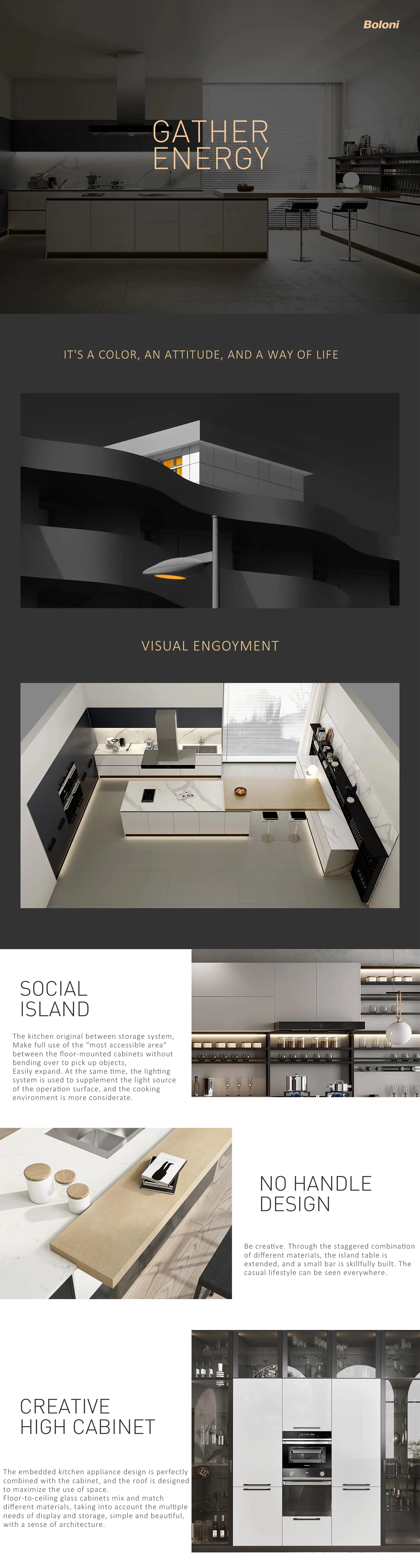 Custom Furniture Luxury Prefabricated Complete Kitchen Sets