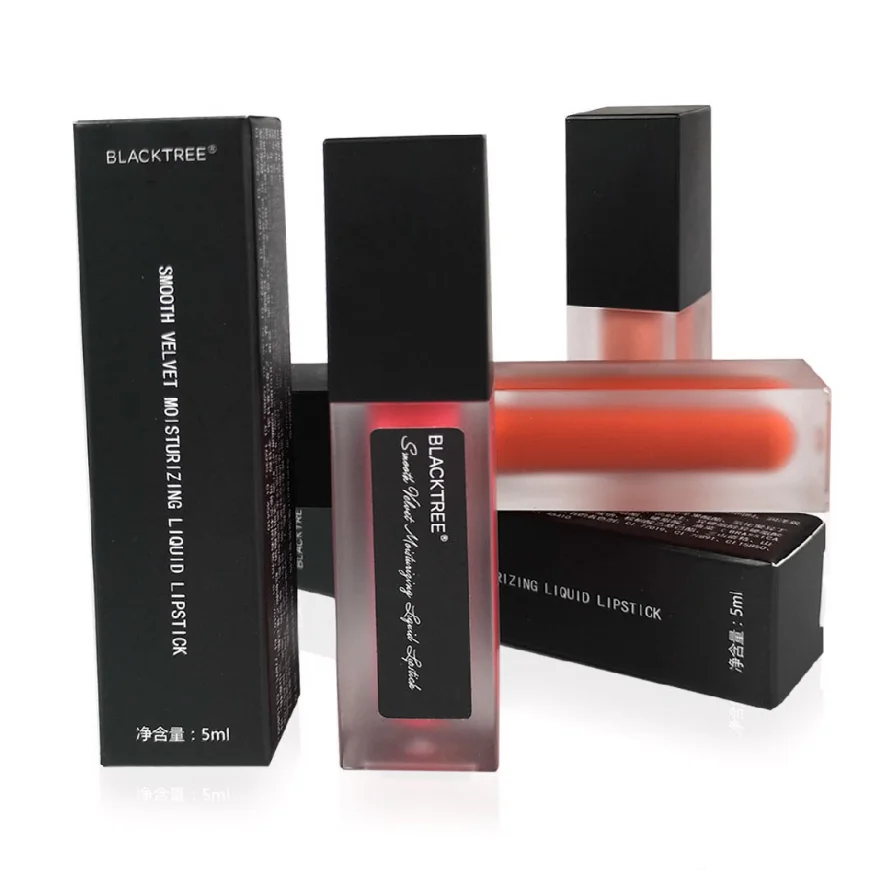 Низкий минимальный заказ фирменная торговая марка жидкий блеск для губ бархатный матовый женский с пользовательским