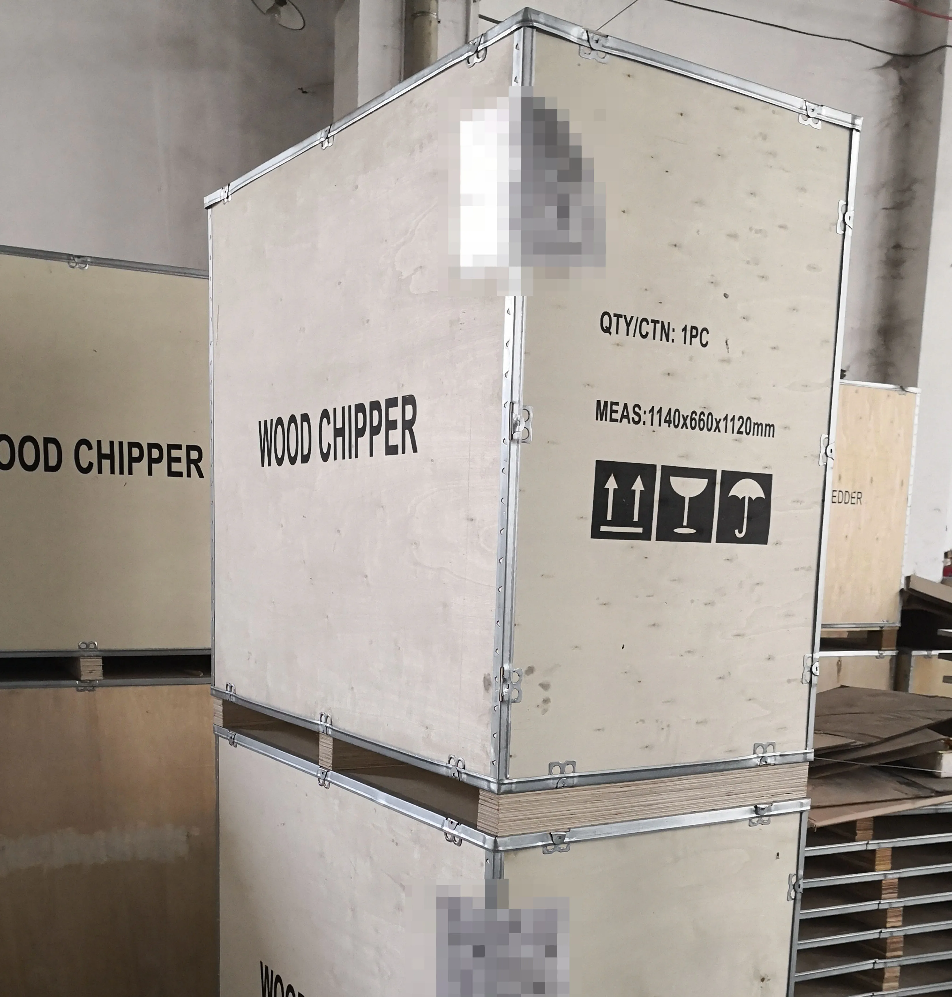 Emergency Stop Button 5" Selffeeding Wood Shredder Chipper For Garden And Agriculture Wastes