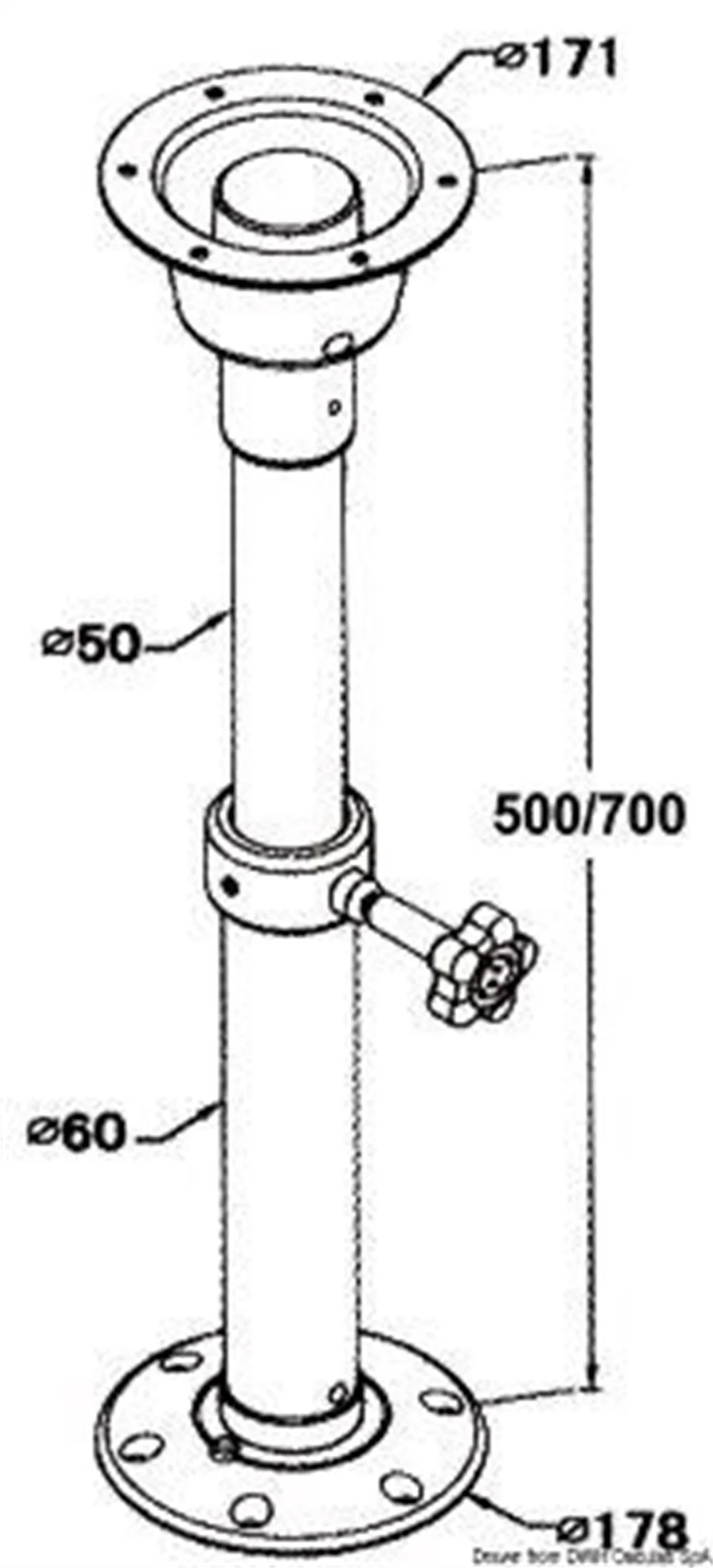 Boat Sliding Teak Table Top 580/340x600,580/340x800,580/340x1000mm
