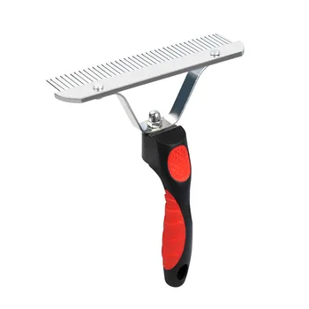 Automatic Pet Hair Remover Comb Stainless Steel Dog Grooming Bathing Brush Trimmer for Animal Care