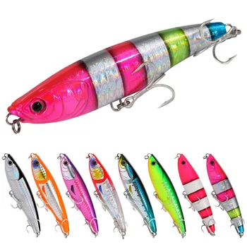 TAKEDO 11CM 50G Floating Pencil Lure Metal Jigging Lure Deep Sea Freshwater Fishing Bait 4# Treble Hook for Tuna River Lake – Metal Jig – view 2