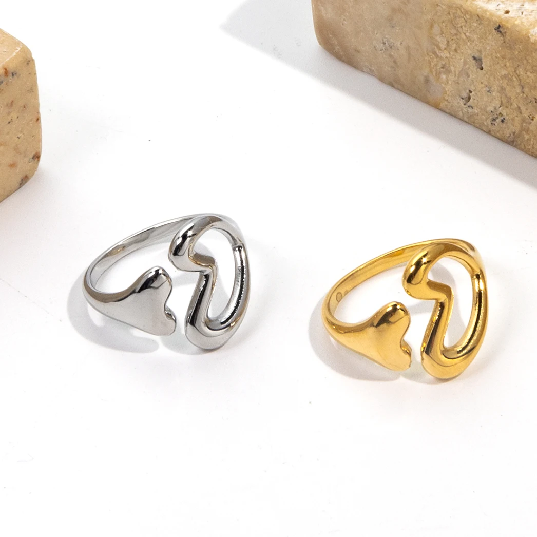 Metal Rings Hollow Out Two Piece main image 1