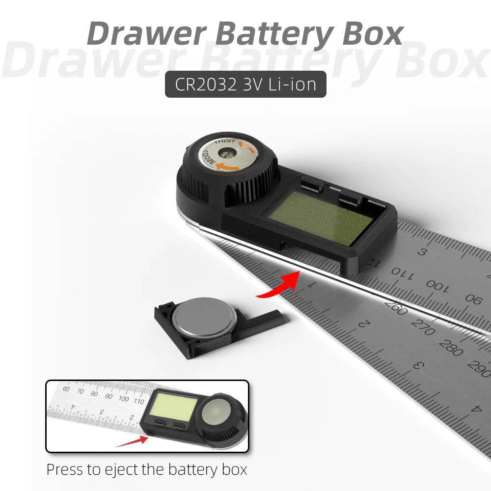 Stainless Steel Digital Angle Finder Ruler 360 Degree Protractor