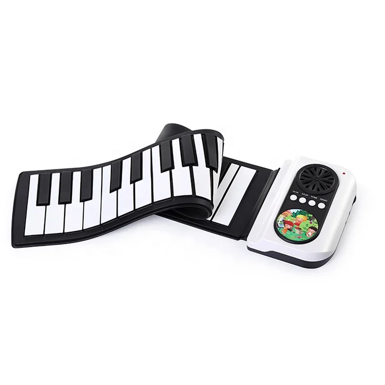 Foldable Mini Baby Play Mat Roll up Kick Midi Bench Microphone Kids Electronic Keyboard Piano Grand Piano Digital