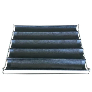 45cm*65cm Non-stick Silicone Coating Stainless Steel Frame 5 Rows Baguette Tray