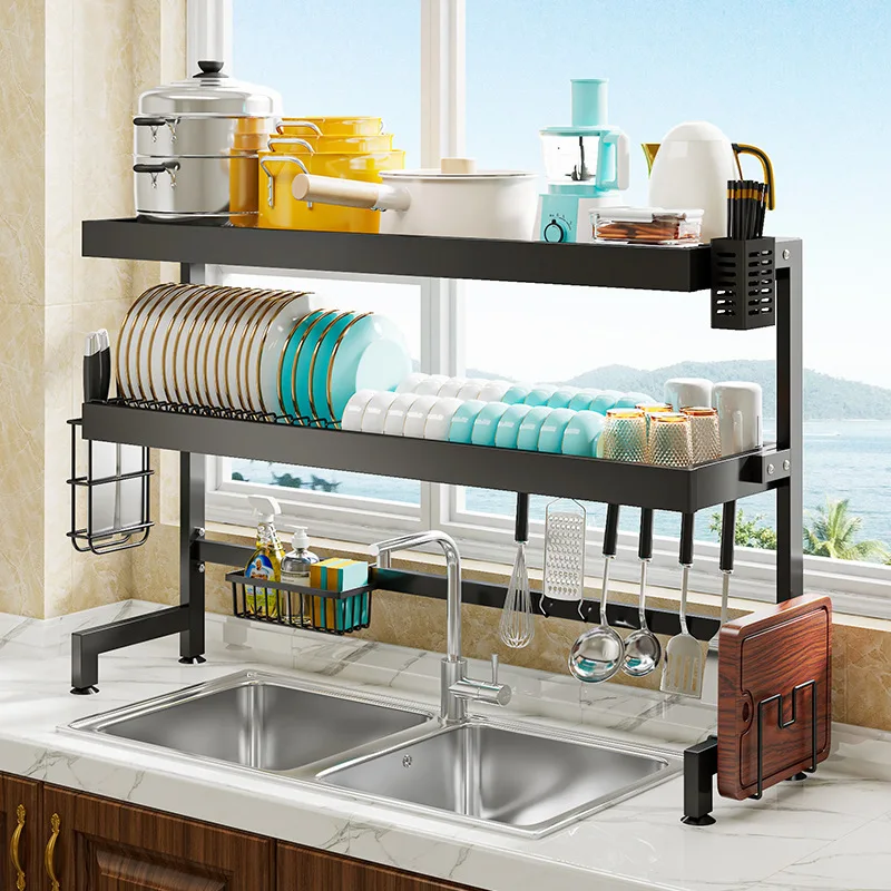 Over the Sink Dish Drying Rack 3-Tier Stainless Steel