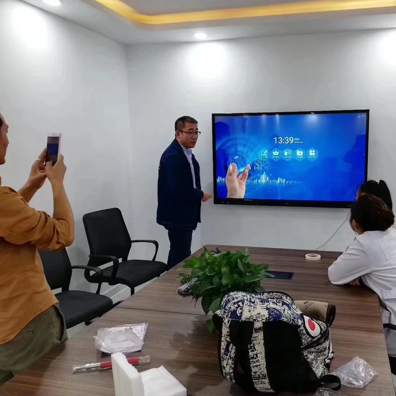 HD JMSX OEM 4K Android OPS 65 75 Inch Interactive Display Smart Board 65 Inch Interactive Smart Board Touch Whiteboard