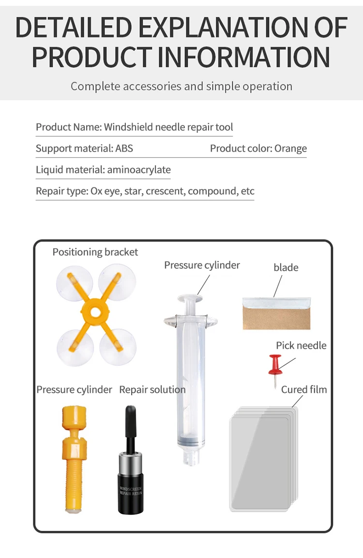 Windshield Repair Kit Automotive Glass Nano Repair Fluid Car Window
