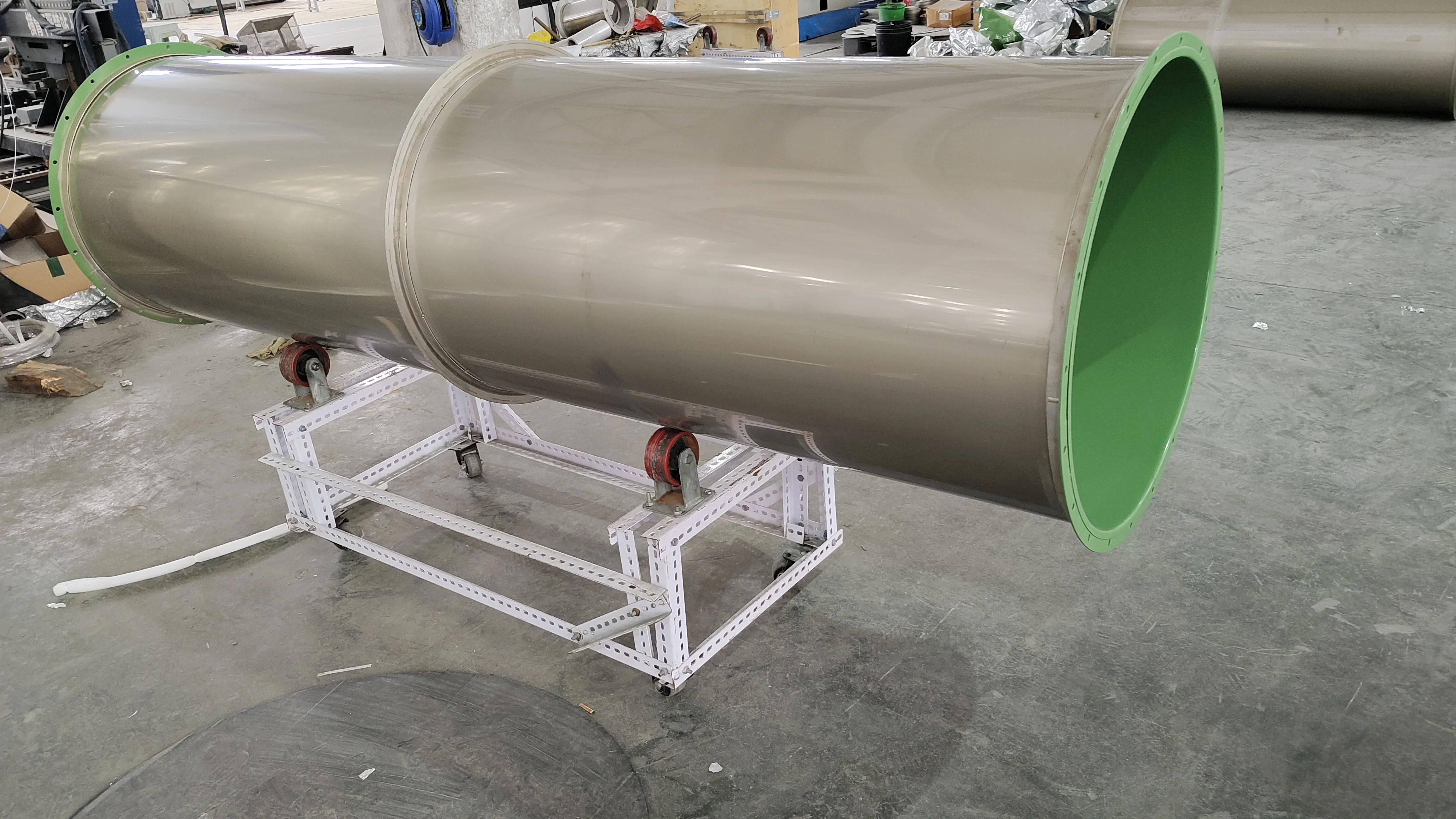 Welded 304 Stainless Steel Straight Duct with ETFE Coating Industrial Design Ventilation Pipe for Hospital Basement School