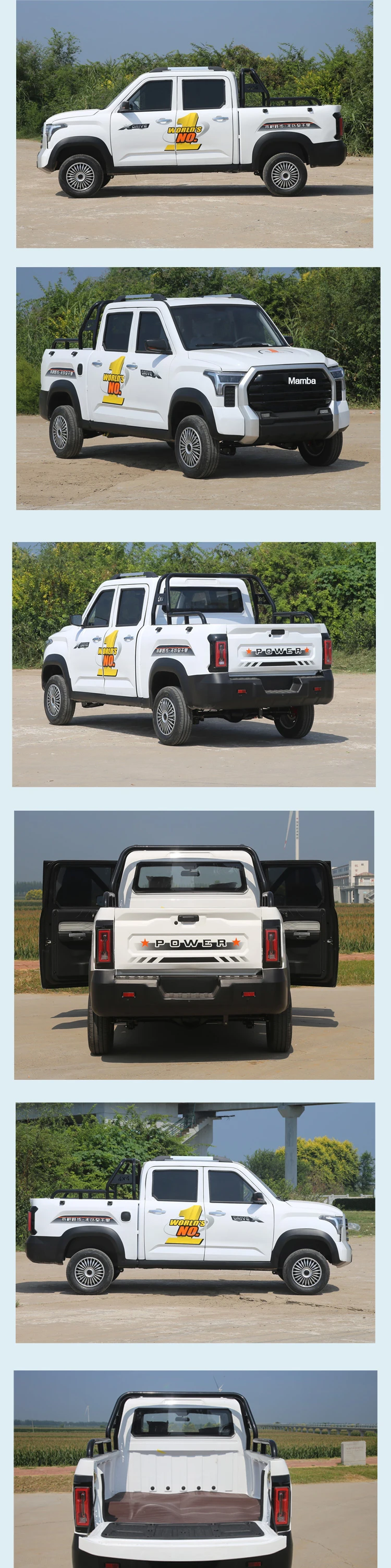 Cheapest New Designed Electric Pickup Trucks New Mini Pickup Truck 4