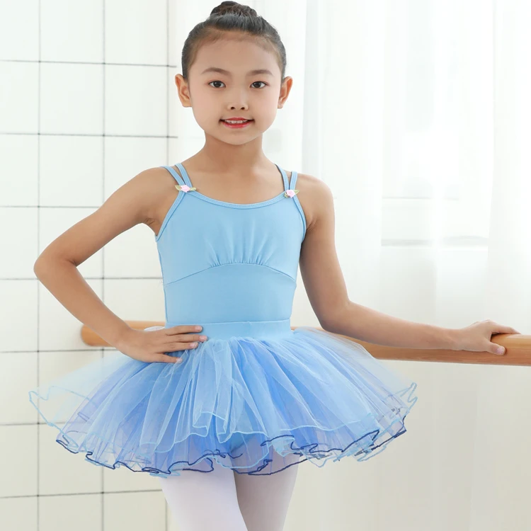 Girl kid gymnastic ballet justaucorps robe tutu ballerine dance wear outfit costume 