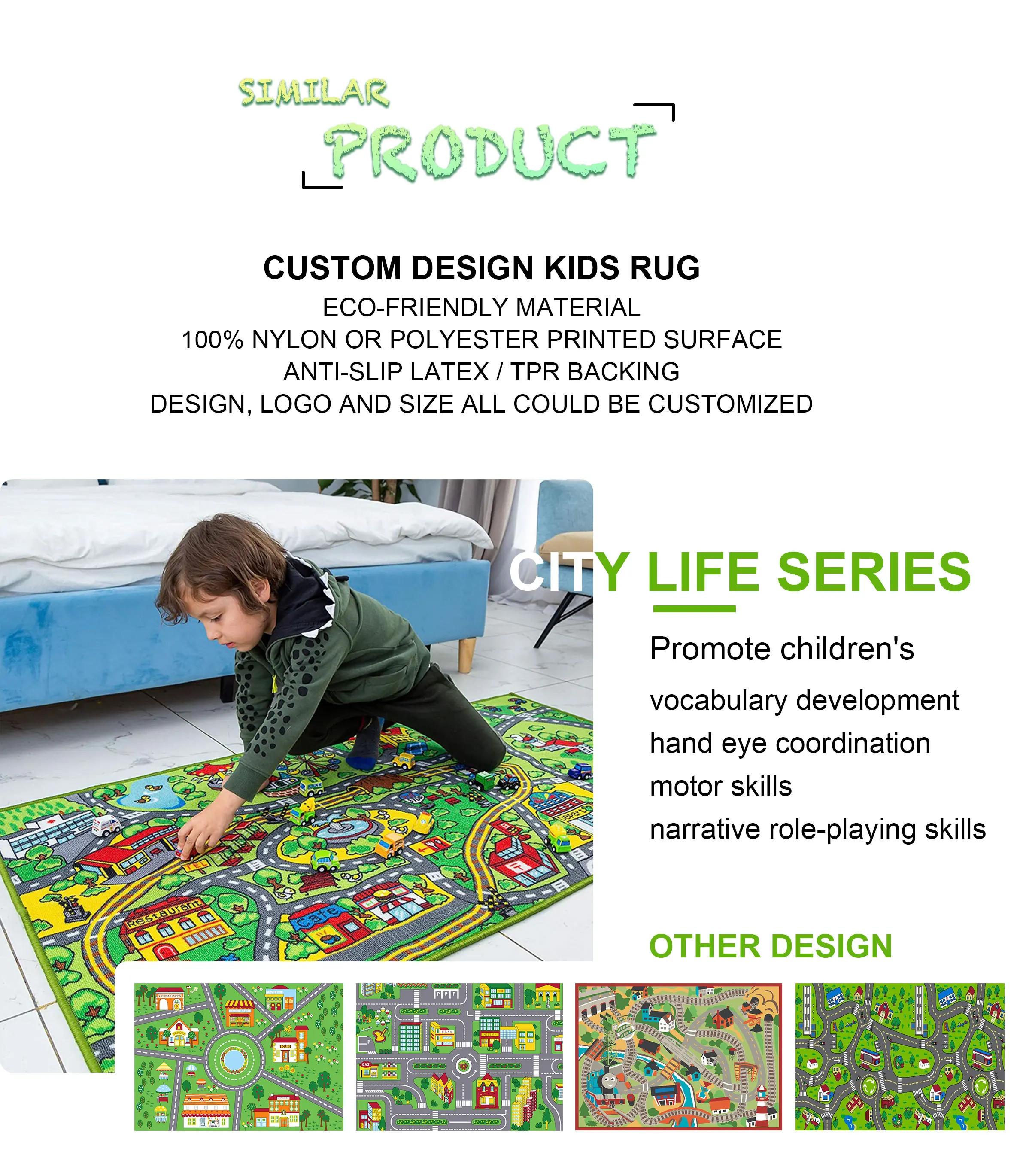 Custom Kids Playmat Pvc Foam Animal Baby Play Mat Rugs Floor Carpet Kid