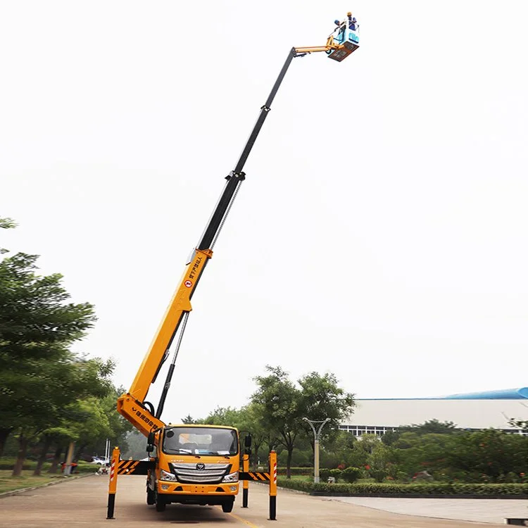 Foton Aumark 22m 4x2 Telescopic Boom Aerial Working Platform Truck High-Altitude Operation Vehicle for Sale 2