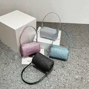 New Pleated Design Crossbody Bag High Quality PU Leather Shoulder Bag Cute Solid Color Women's Bag