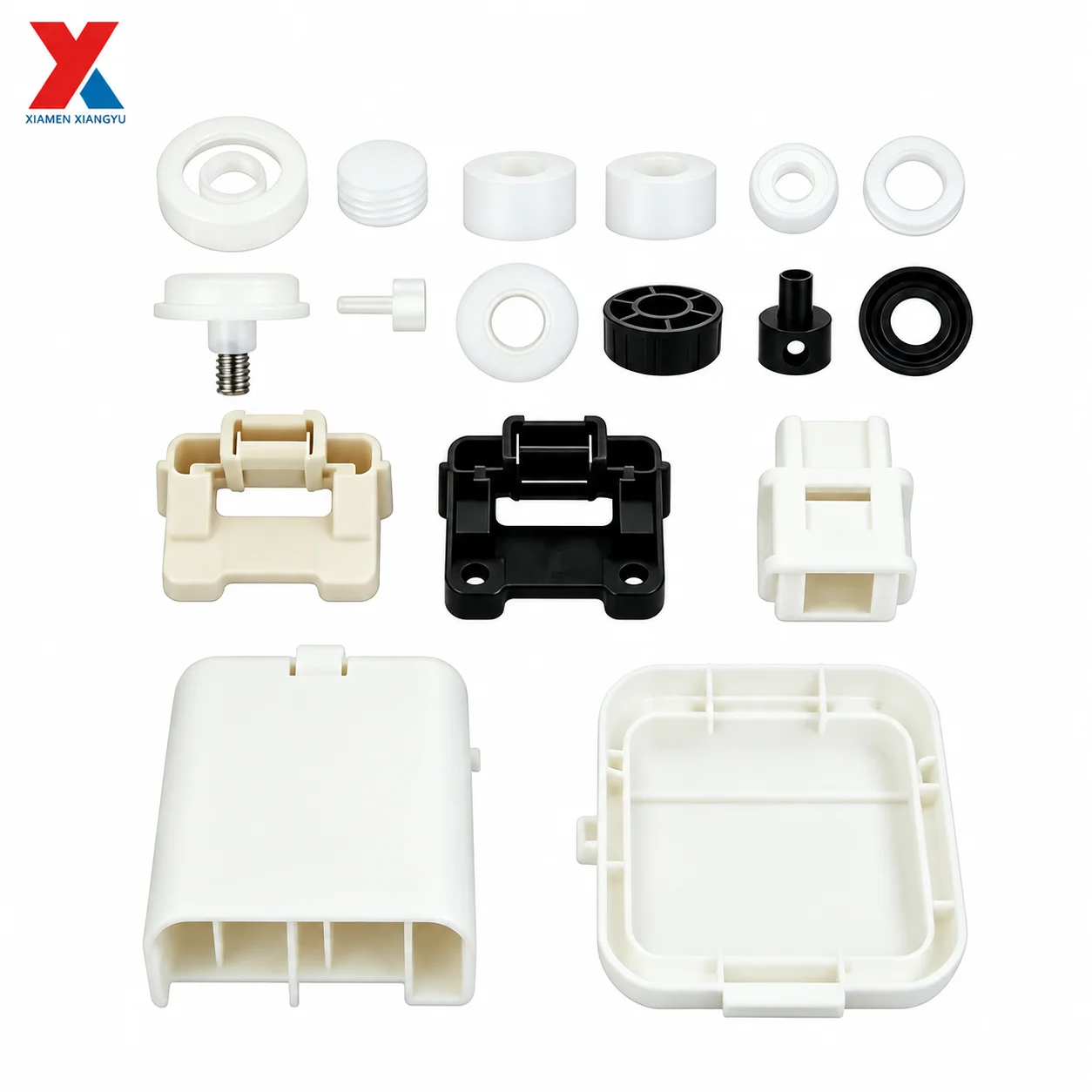 Custom Plastic Injection Molding Parts ABS PP Plastic Connector Hinge Housing Gasket Wheel Customized Plastic Mould Components