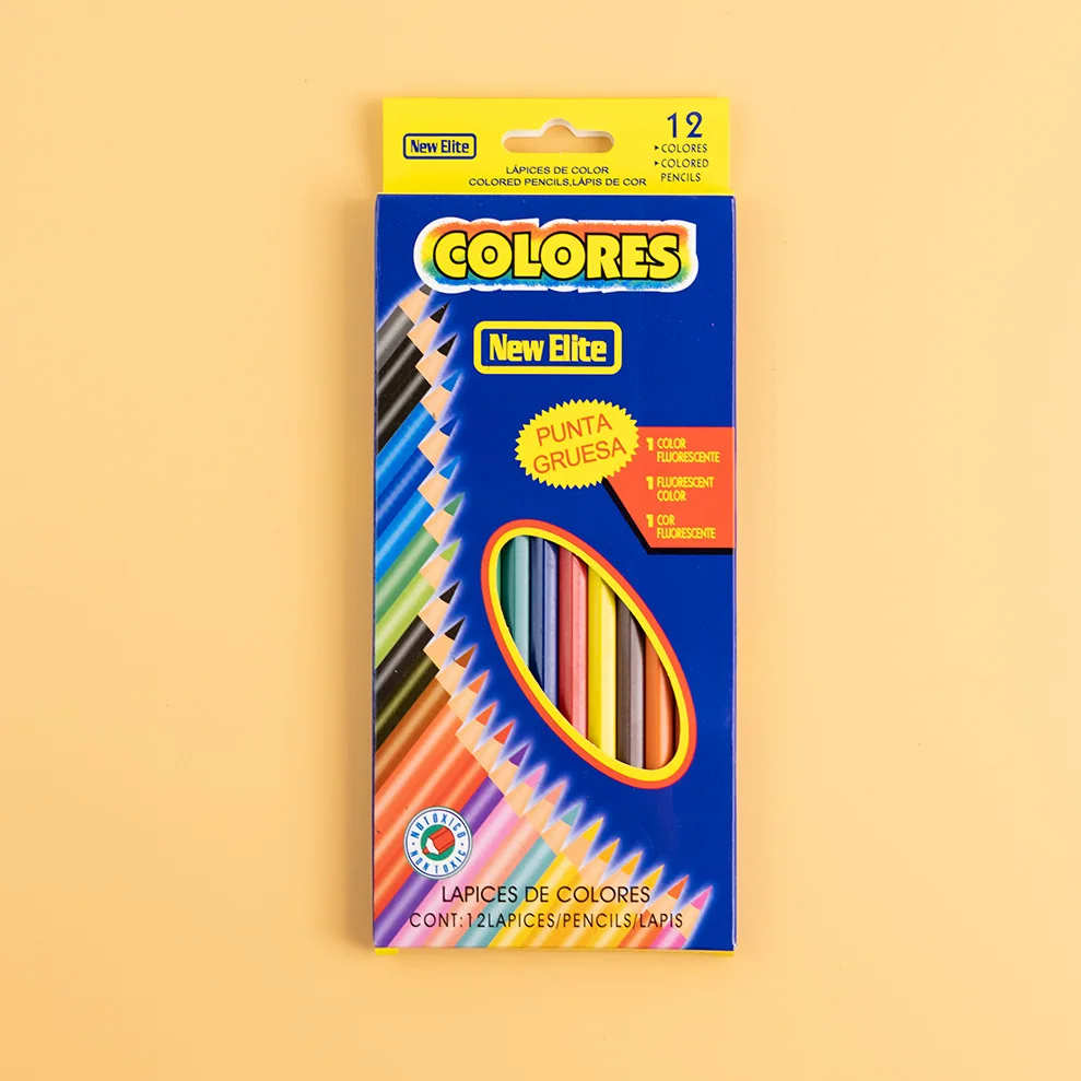 U+ UP-CP12H Farbige, wasserlösliche Holzstifte für Kinder, geeignet für Schule und Unterricht_voghion.com