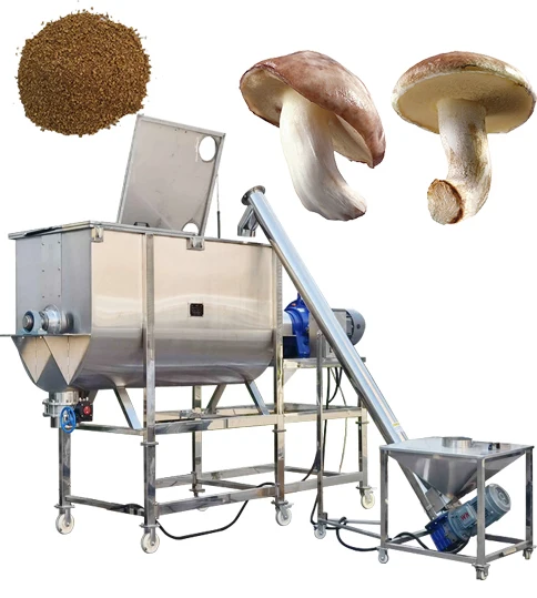 Industrielle horizontale Pilz pflanzung mit groer Kapazitt Rohstoff  mischer Dnger mischmasch ine Pilz substrat mischer