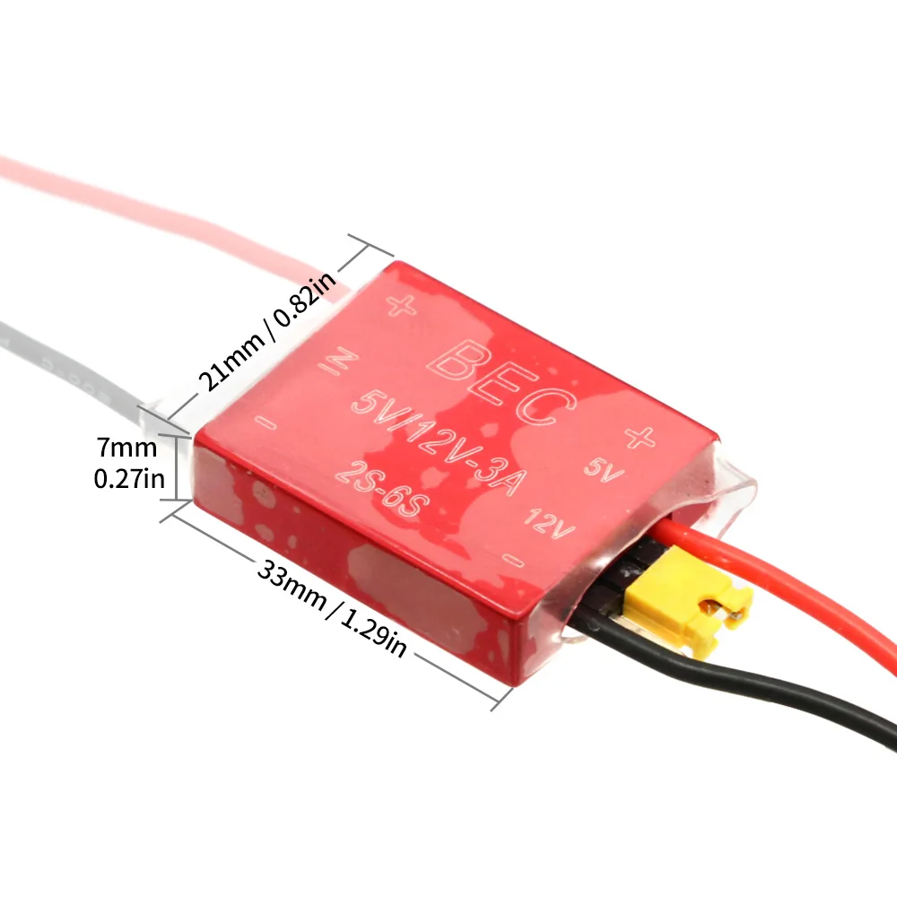 HOBBYWING UBEC 5V/6V 3A Max 5A 2-6S – Regolatore RC A Basso Rumore