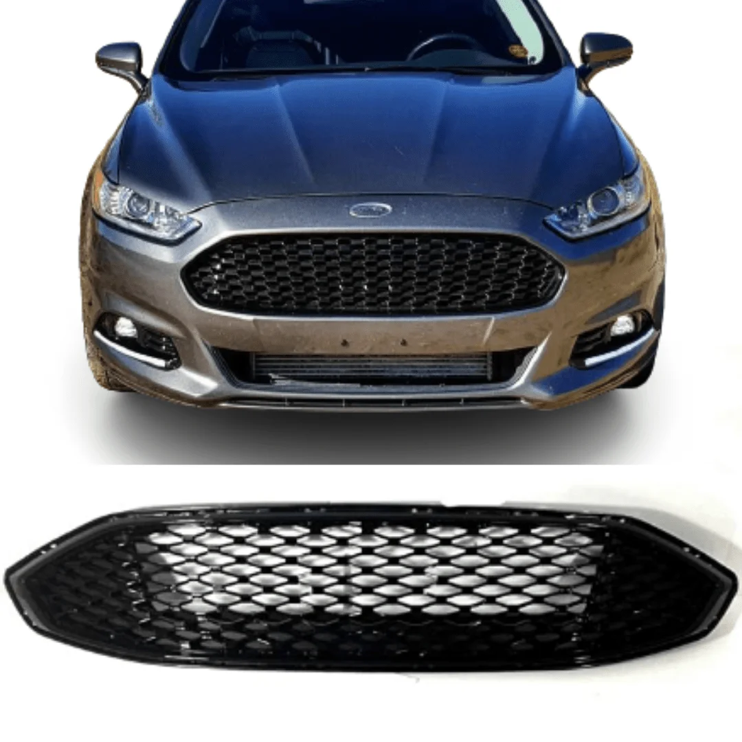 car body front bumper kit auto parts front bumper upper grille black matte grill for FORD FUSION 2017 2018