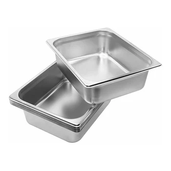 New 20-200mm 1/2 Gn Pan Stainless Steel Gastronorm Containers Food Storage Hotel Gn Pan With Stainless Lid Customized For Hotel