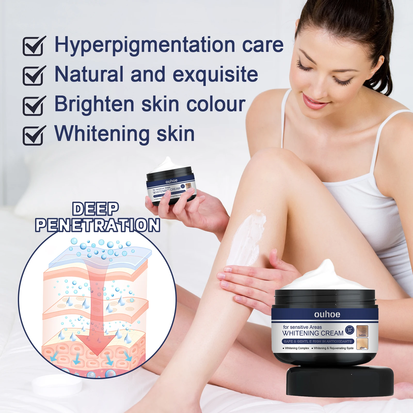 Ouhoe Underarm Whitening Cream 30g Repair Knee,Knuckle And Elbow ...