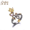 Black rhodium+18k gold