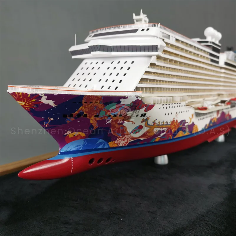 Our customized series includes exquisite luxury cruise models and tour boats model, designed with reference to Det Norske Veritas specifications.Each piece is carefully crafted with realistic hull lines, fine deck details and stable structure, making it ideal for exhibition hall display and corporate gifts.We support custom scale, color, logo and interior layout to meet maritime exhibitions, tourism promotions and collection needs.With high restoration and premium texture, it is widely used in cruise companies, travel agencies and maritime museums.Amber@vesselmodel.com Tel: +86 18038048785