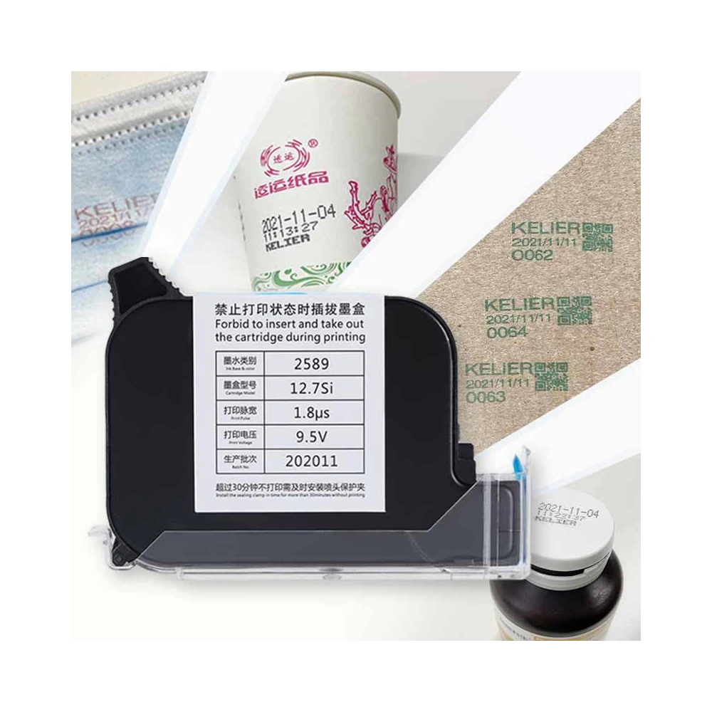 Inkjet Printing Solutions Anser U2 Printer Price 2580 2589 Quickly Dry Ink Cartridge for KELIER H3 M3S Handheld Printer