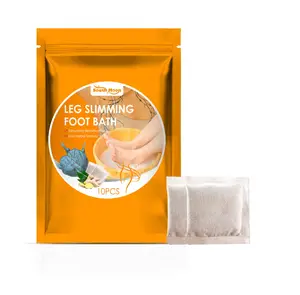 South Moon Lympatic Drainage Ginger Foot Soak 10pcs Bags Feet Bath Powder Foot Spa Packs Herbal Wormwood Ginger Foot Bath Bag