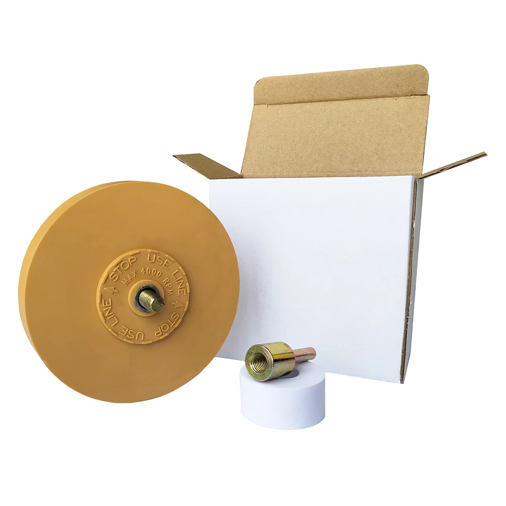 4" Decal Removal Eraser Wheel Power Drill Arbor Adapter Rubber