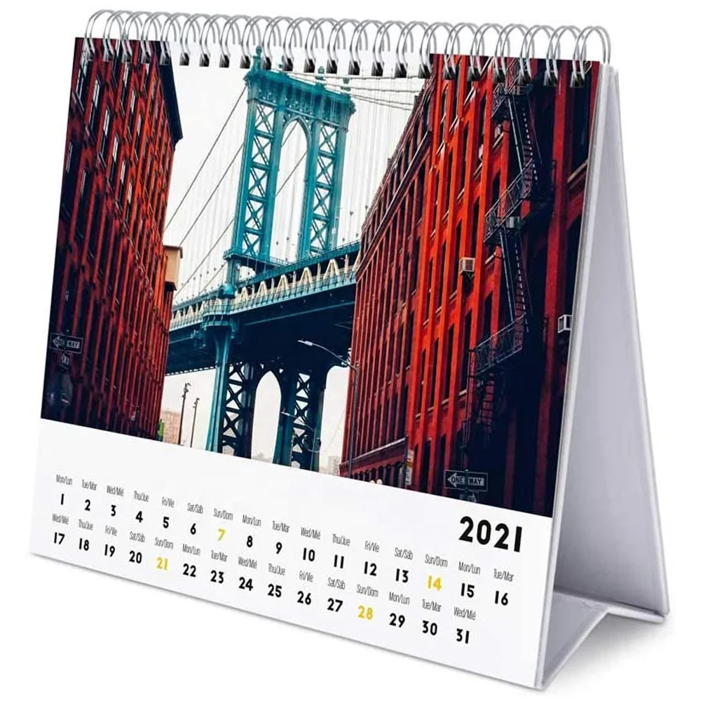 2021 Fashion Customise Desktop Calendar Printing Services