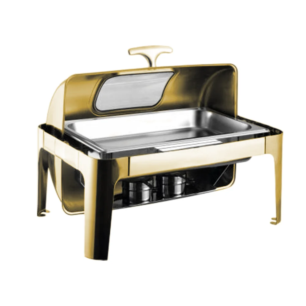 Low Price Electric Heating Stainless Steel Buffet Stove With Glass