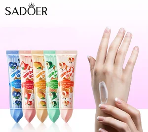 OEM SADOER Private Label Natural Fruit Plant Nourish Beauty Skin Care Products Strawberry Moisturizing Whitening Hand Cream