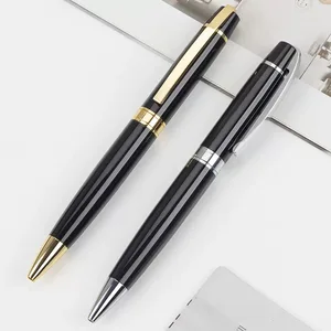 Business Executive Premium Luxury Custom Laser Engraved Logo Promotional Gift Personalized Logo Brand Twist Black Metal Ball Pen