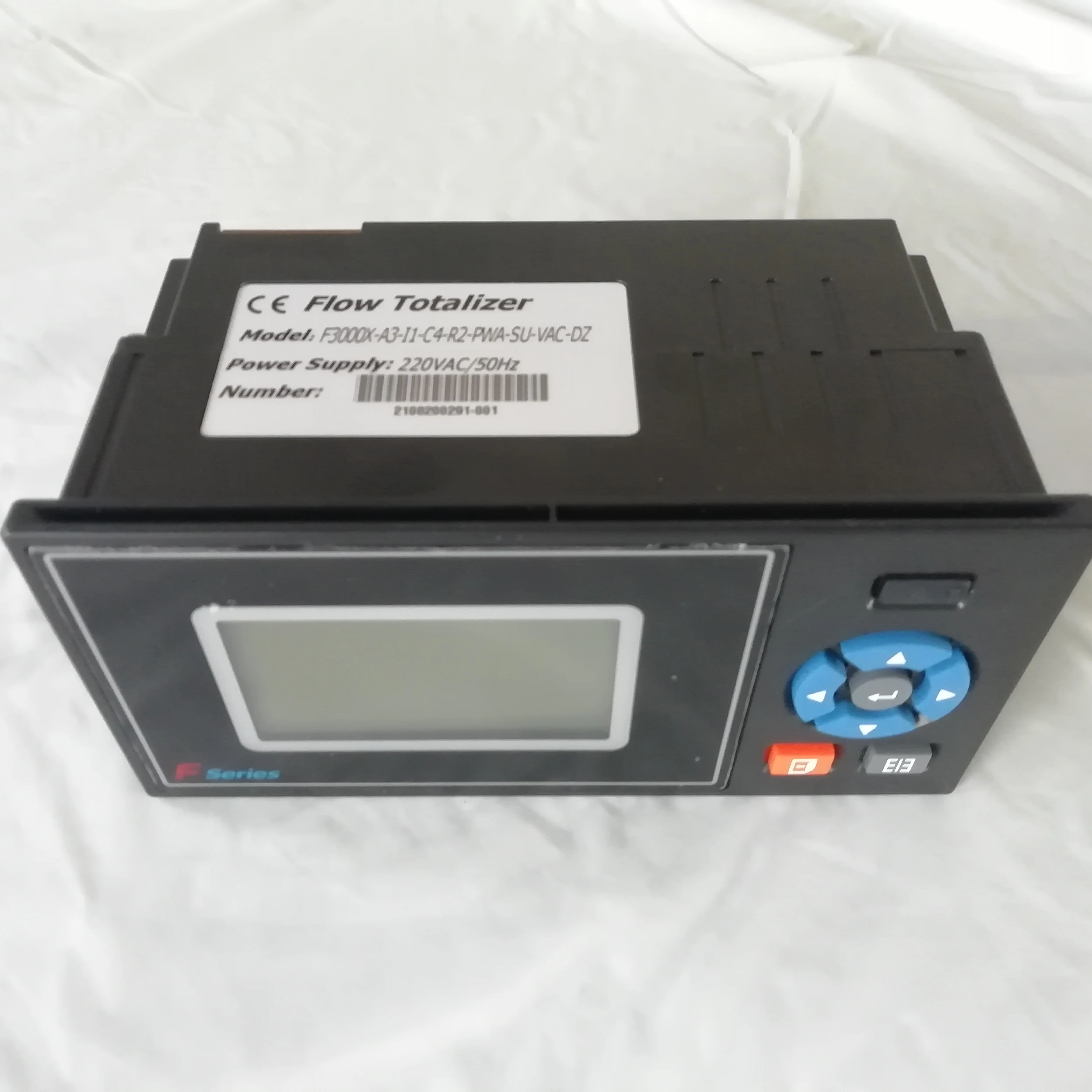 F3000X Flow Meter Totalizer LCD Display Flow Totalizer Automatic Alarm  Collection Flow Calculator