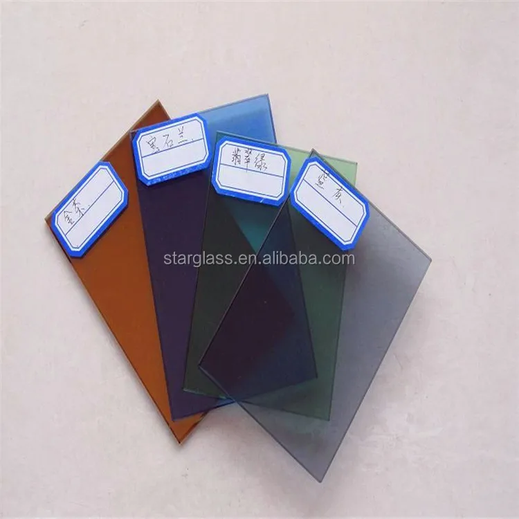 Bronze Euro Grey Dark Blue Green Gray Light Ford Blue Colored Glass 4mm-10mm Reflective Flat Tinted Float Glass Sheet Factory