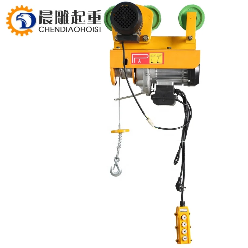 PA Small Mini Micro Wire Rope Electric Hoist with Trolley 200kg 500kg 600kg 800kg 1000kg 1200kg High Quality Customised Provided