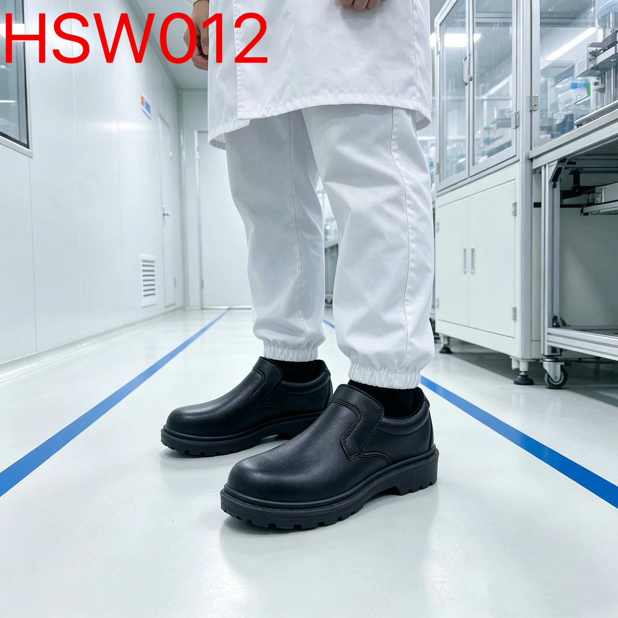 YYR,Drug Inspection Anti-germ Black/White Available Safety Clogs Food Plant Non-toxic Leather Upper Security Footwear HSW012