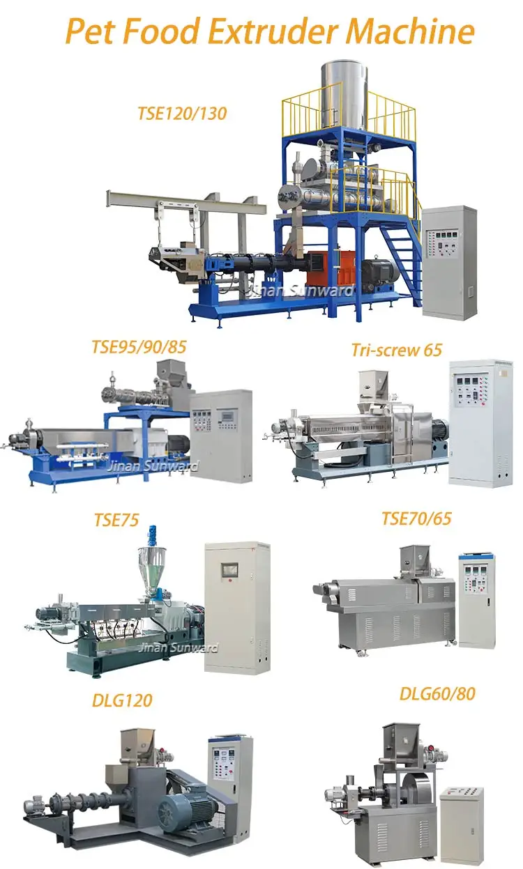 Auto Kibble Machine Commercial Twin Screw Puffed Dry Kibble Dog/Cat Food Making Extruder ...