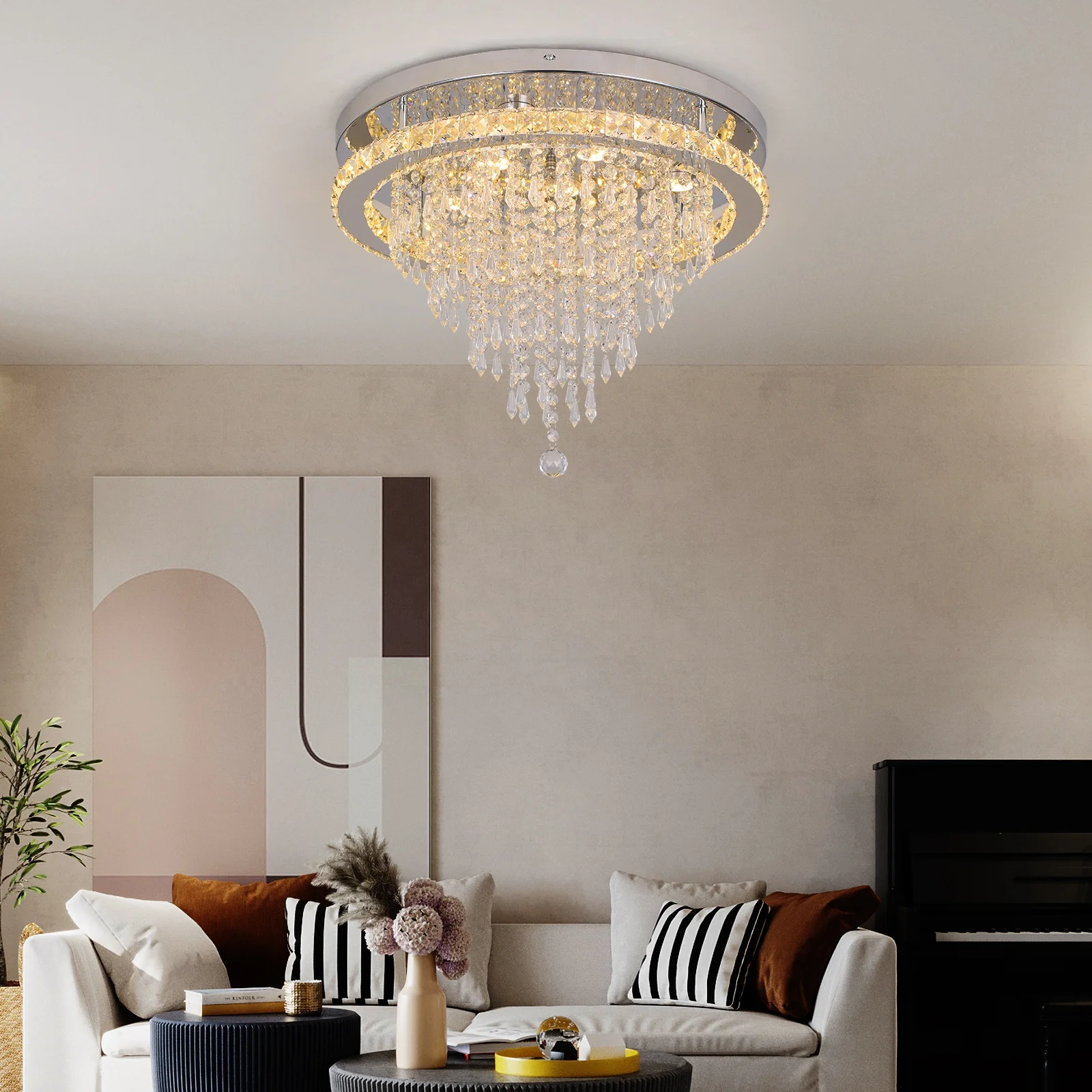 Simple Nordic 41W Dimmable Ceiling Lights Chandeliers for Home for Living Room Use